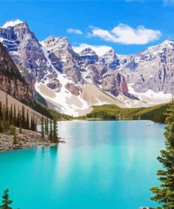 Aesthetic Mount Moraine Lake Art Diamond Painting