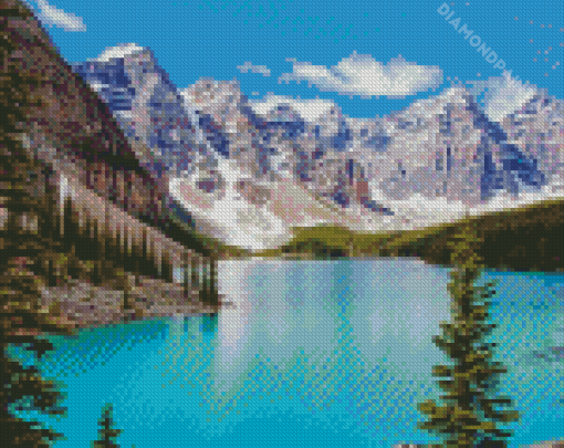 Aesthetic Mount Moraine Lake Art Diamond Painting