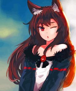 Anime Wolf Girl Diamond Painting