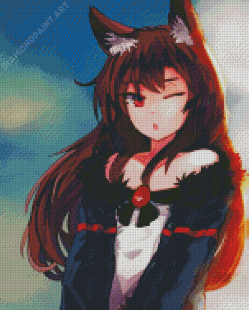 Anime Wolf Girl Diamond Painting