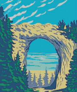 Arch Rock Mackinac Island Diamond Painting