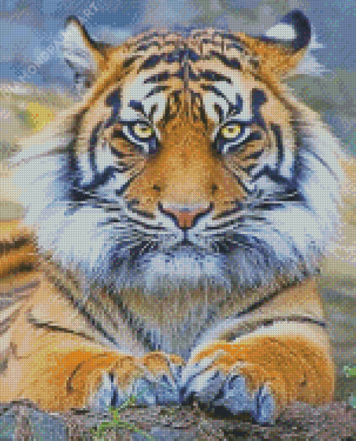 Beautiful Tiger Eyes Adulr Diamond Painting