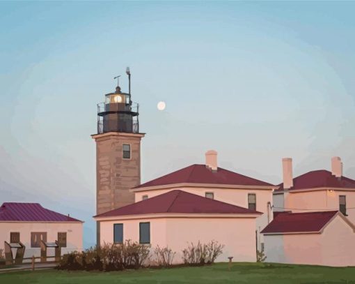 Beavertail Lighthouse Building Diamond Painting