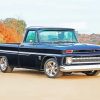 Black 64 Chevy Stepside Truck Diamond Painting