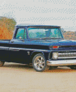 Black 64 Chevy Stepside Truck Diamond Painting