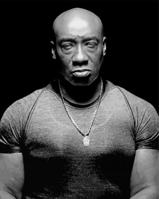 Black And White Michael Clarke Duncan Diamond Painting