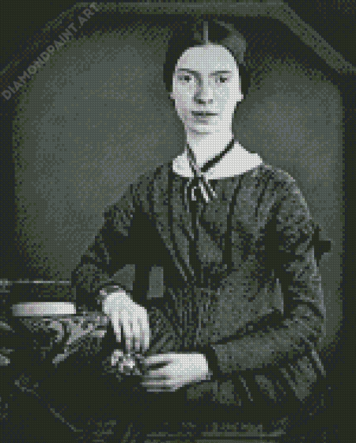 Black And White Emily Dickinson Diamond Painting