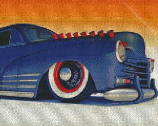 Blue 48 Chevy Fleetline Art Diamond Painting