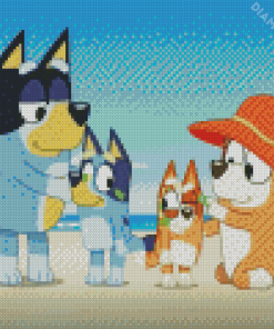 Bluey Beach Diamond Painting