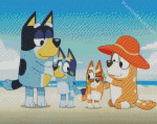 Bluey Beach Diamond Painting