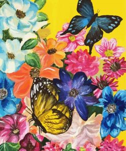 Butterflies And Blooms Art Diamond Painting