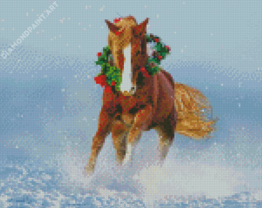 Christmas Horse Diamond Painting