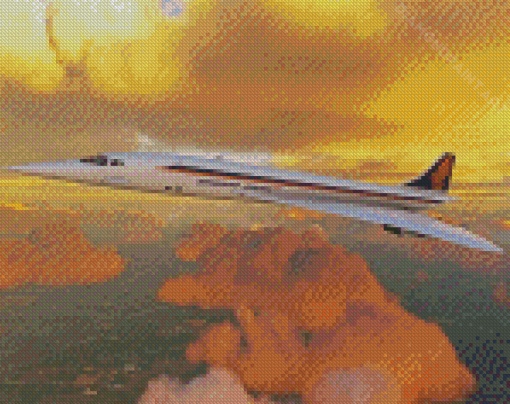 Concorde Plane Diamond Painting