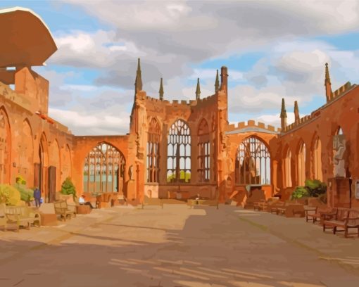 Coventry Cathedral In England Diamond Painting