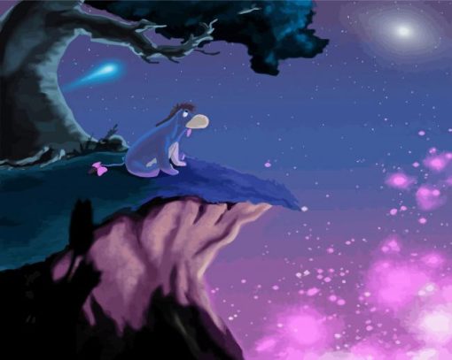 Eeyore At Night Diamond Painting