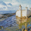 Enniscrone Cliff Baths Ruins Diamond Painting