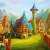 Fantasy Cartoon Houses Diamond Painting