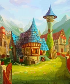 Fantasy Cartoon Houses Diamond Painting