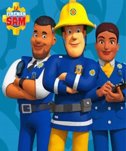 Fireman Sam Cartoon Characters Diamond Painting