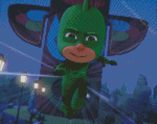 Gekko Pj Masks Animation Diamond Painting