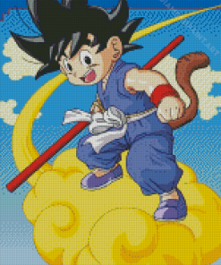 Goku Flying Nimbus Dragon Ball Z Diamond Paintin