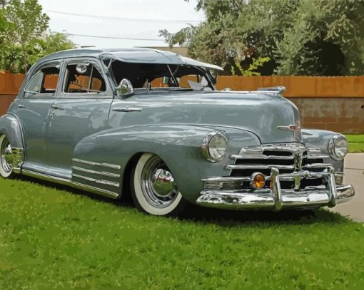 Grey 48 Chevy Fleetline Car Diamond Painting