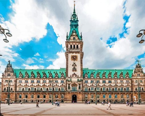 Hamburg Town Hall Diamond Painting