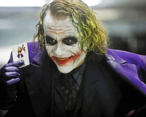 Heath Ledger As The Joker In The Dark Knight Diamond Painting