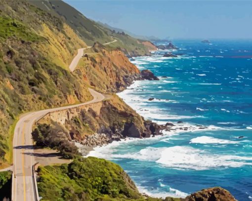 Highway 1 California Diamond Painting