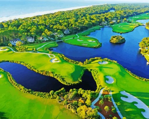 Hilton Head Golf Landscape Diamond Painting