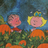 Its The Great Pumpkin Charlie Brown Art Diamond Painting