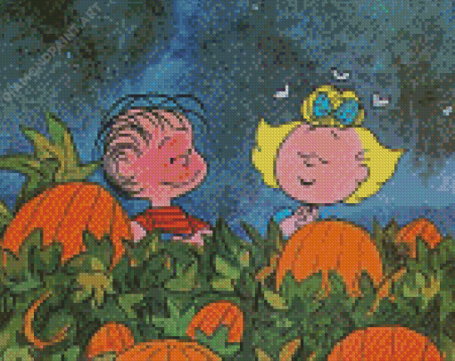 Its The Great Pumpkin Charlie Brown Art Diamond Painting