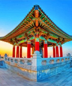 Korean Friendship Bell At Sunrise Diamond Painting