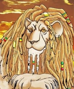 Lion With Dreadlocks Rasta Diamond Painting