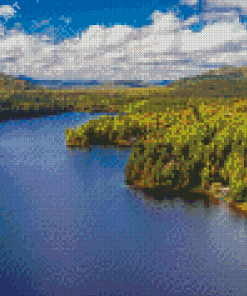 Loon Lake Landscape Diamond Painting