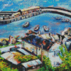 Lyme Regis England Harbour Art Diamond Painting