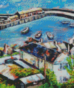 Lyme Regis England Harbour Art Diamond Painting