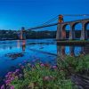 Menai Bridge Wales At Night Diamond Painting