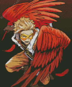 My Hero Academia Hawks Diamond Painting