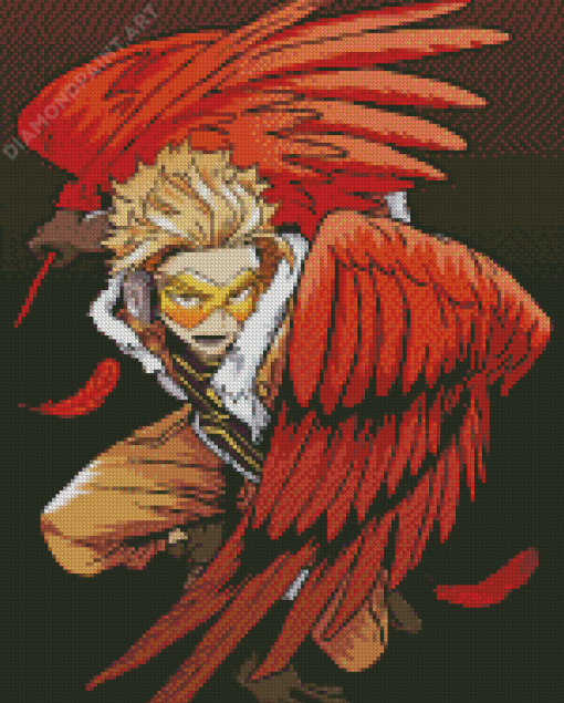 My Hero Academia Hawks Diamond Painting