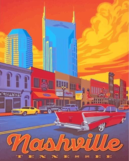 Nashville Tennessee Poster Diamond Painting