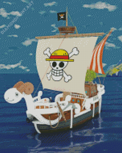 One Piece Going Merry Ship Diamond Painting