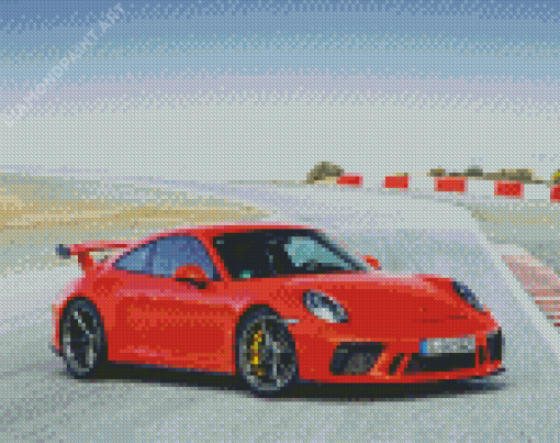 Orange Porsche 911 Gt3 Diamond Painting