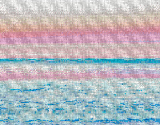 Pink Sky Sea Diamond Painting