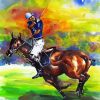 Polo Player Art Illustration Diamond Painting