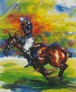 Polo Player Art Illustration Diamond Painting