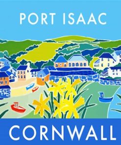 Port Isaac Cornwall Poster Art Diamond Painting