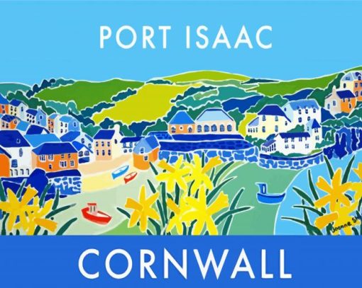 Port Isaac Cornwall Poster Art Diamond Painting