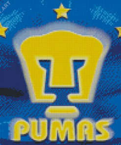 Pumas Unam Football Logo Diamond Painting