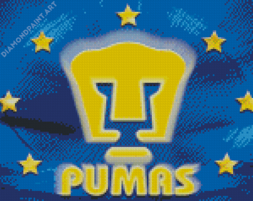 Pumas Unam Football Logo Diamond Painting